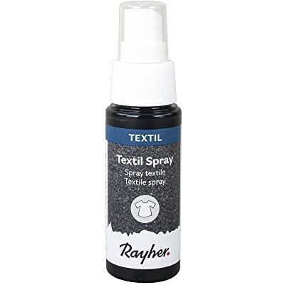 Rayher 35027576 Peinture textile en spray, noir, 1 pce., 50ml, sol. aqueuse, permanente, lavable, tissus, vêtements, anniversaire, jubilé Rayher 35027576 Peinture textile en spray, noir, 1 pce., 50ml, sol. aqueuse, permanente, lavable, tissus, vêtements, anniversaire, jubilé