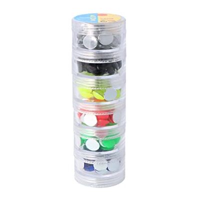 INNSPIRO Set de pierres décoratives acryliques cercle couleurs fluo 10 mm 240 u.env INNSPIRO Set de pierres décoratives acryliques cercle couleurs fluo 10 mm 240 u.env