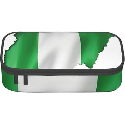 BGSHJVF Trousse à crayons haute capacité en tissu Oxford avec imprimé carte du Nigeria pour crayons, stylos, plusieurs compartiments, design élégant BGSHJVF Trousse à crayons haute capacité en tissu Oxford avec imprimé carte du Nigeria pour crayons, stylos, plusieurs compartiments, design élégant