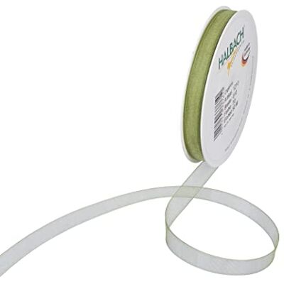 Halbach Seidenbänder Ruban en organza de qualité supérieure Largeur : 10 mm Longueur : 50 m Pour décorer des cadeaux Ruban décoratif pour le bricolage Couleur : vert mousse Halbach Seidenbänder Ruban en organza de qualité supérieure Largeur : 10 mm Longueur : 50 m Pour décorer des cadeaux Ruban décoratif pour le bricolage Couleur : vert mousse