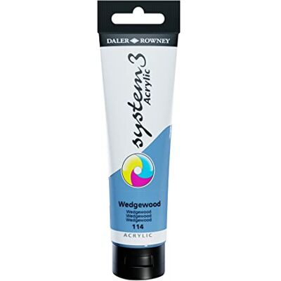 Daler Rowney System 3 Tube de peinture acrylique Wedgwood 150 ml Daler Rowney System 3 Tube de peinture acrylique Wedgwood 150 ml