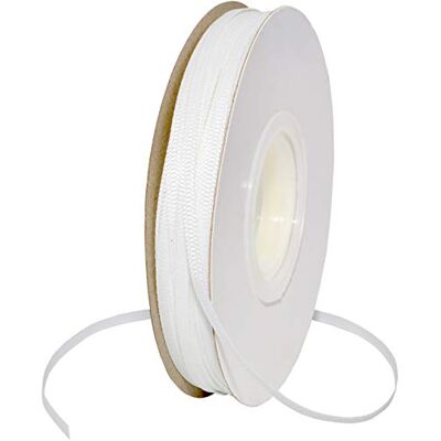 Morex Ruban gros-grain, 0,3 cm x 45,7 m, Wlhite Morex Ruban gros-grain, 0,3 cm x 45,7 m, Wlhite