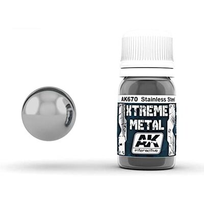 AK Interactive Peinture métallique extrême en acier inoxydable # 670-30 ml AK Interactive Peinture métallique extrême en acier inoxydable # 670-30 ml