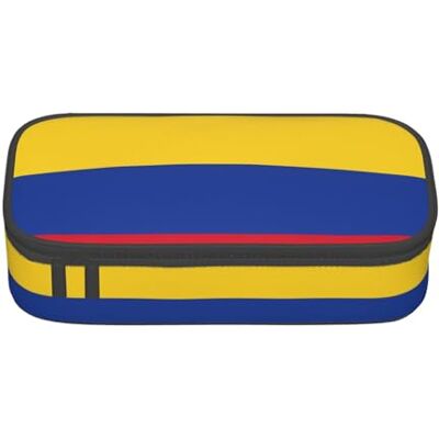BGSHJVF Trousse à crayons haute capacité avec imprimé drapeau de la Colombie, tissu Oxford, crayons, stylos, plusieurs compartiments, design élégant BGSHJVF Trousse à crayons haute capacité avec imprimé drapeau de la Colombie, tissu Oxford, crayons, stylos, plusieurs compartiments, design élégant