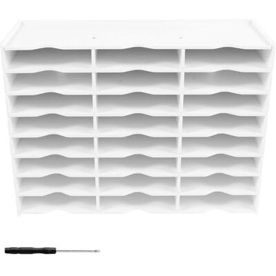 Foppla Support pour tampon encreur, peinture, boîte de rangement pour téléphone portable, mini plateau d'archivage, organiseur de rangement étanche pour tampons encreurs (24 cellules) Foppla Support pour tampon encreur, peinture, boîte de rangement pour téléphone portable, mini plateau d'archivage, organiseur de rangement étanche pour tampons encreurs (24 cellules)