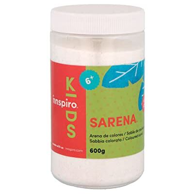 INNSPIRO Sable de couleur blanc 600 gr, pour décoration et artisanat INNSPIRO Sable de couleur blanc 600 gr, pour décoration et artisanat