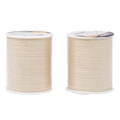 KORBOND Fil à coudre 320 m 2 bobines de 160 m Polyester crème Coudre à la main et à la machine KORBOND Fil à coudre 320 m 2 bobines de 160 m Polyester crème Coudre à la main et à la machine