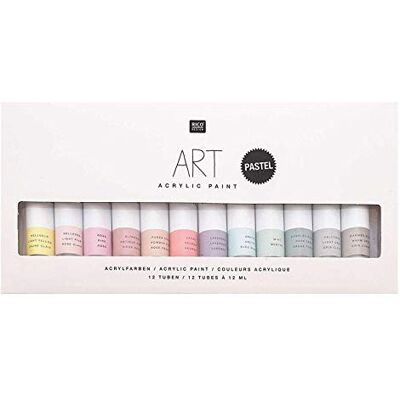 Rico Design Rico Peinture acrylique 12 couleurs Tons pastel Rico Design Rico Peinture acrylique 12 couleurs Tons pastel