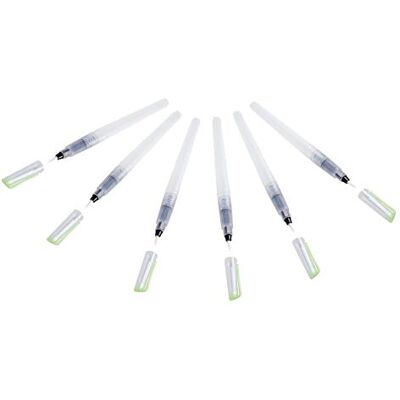 GRAPH'IT GRAPHIT Fill’It Blister de 6 pinceaux à réservoir de 8ml pour encres acryliques ou à alcool, peintures liquides, eau pour aquareller, pointe médium GRAPH'IT GRAPHIT Fill’It Blister de 6 pinceaux à réservoir de 8ml pour encres acryliques ou à alcool, peintures liquides, eau pour aquareller, pointe médium