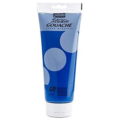 PEBEO Pébéo Peinture Gouache 1 Tube de 220 ml Cyan 270-049 PEBEO Pébéo Peinture Gouache 1 Tube de 220 ml Cyan 270-049