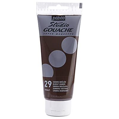 PEBEO Pébéo – Peinture Gouache 100ml – Tube de Peinture Gouache Qualité Fine – Idéal Travaux Étude – 1 Tube de 100 ml Ombre Brûlée 290029 PEBEO Pébéo – Peinture Gouache 100ml – Tube de Peinture Gouache Qualité Fine – Idéal Travaux Étude – 1 Tube de 100 ml Ombre Brûlée 290029