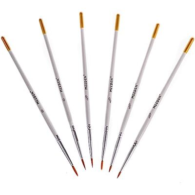 MEEDEN Lot de 6 pinceaux Miniatures pour détails Fins et Peinture Artistique – Acrylique, Aquarelle, Huile – Miniatures, modèles, Kits d'avion, Ongles MEEDEN Lot de 6 pinceaux Miniatures pour détails Fins et Peinture Artistique – Acrylique, Aquarelle, Huile – Miniatures, modèles, Kits d'avion, Ongles