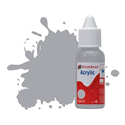 Humbrol Peinture acrylique pour modélisme – DB0165 No 165 – Gris marin moyen – Mat (14 ml) – Peinture acrylique pour modèles, plastique, métal, bois, verre, céramique et plus encore – Bouteille de Humbrol Peinture acrylique pour modélisme – DB0165 No 165 – Gris marin moyen – Mat (14 ml) – Peinture acrylique pour modèles, plastique, métal, bois, verre, céramique et plus encore – Bouteille de