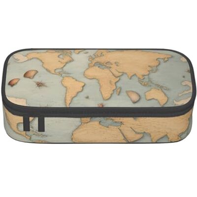 BGSHJVF Trousse à crayons haute capacité en tissu Oxford avec imprimé coquillages, plusieurs compartiments, design élégant BGSHJVF Trousse à crayons haute capacité en tissu Oxford avec imprimé coquillages, plusieurs compartiments, design élégant