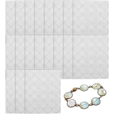 ZHYUAN Lot de 120 autocollants transparents en résine époxy À pois Pour cabochon en verre Pour la production DIY ZHYUAN Lot de 120 autocollants transparents en résine époxy À pois Pour cabochon en verre Pour la production DIY