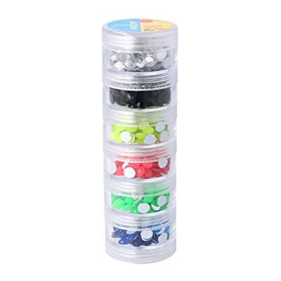 INNSPIRO Set de pierres décoratives acryliques cercle couleurs fluo 6 mm INNSPIRO Set de pierres décoratives acryliques cercle couleurs fluo 6 mm