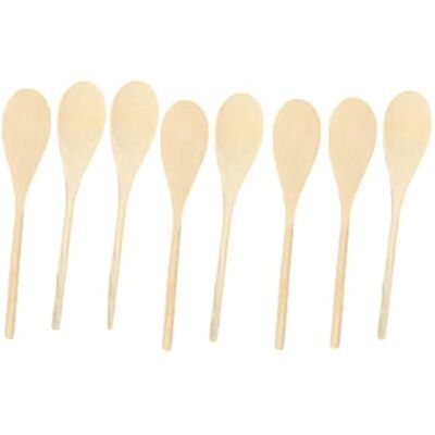 Cuillères en bois - 8 cuillères en bois pour bricolage - 24cm - Ustensile de cuisine Cuillères en bois - 8 cuillères en bois pour bricolage - 24cm - Ustensile de cuisine