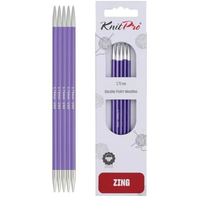KnitPro - Zing Aluminium 15cm - 3.75mm US5 - Needle KnitPro - Zing Aluminium 15cm - 3.75mm US5 - Needle