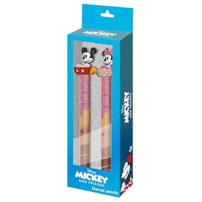 Disney Mickey et Minnie Mix-Pack de 2 Crayons Éternels, Bleu, 9,5 x 23 cm Disney Mickey et Minnie Mix-Pack de 2 Crayons Éternels, Bleu, 9,5 x 23 cm