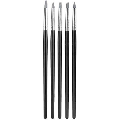 Hztyyier Ensemble de 5 Pinceaux Professionnels en Silicone, pour Sculpture, Modelage d'Argile, Poterie et Céramique, Outils d'Artisanat Hztyyier Ensemble de 5 Pinceaux Professionnels en Silicone, pour Sculpture, Modelage d'Argile, Poterie et Céramique, Outils d'Artisanat