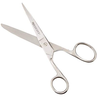Westcott E-30862 00 Ciseaux en acier pour gaucher, lames en acier inoxydable de 6,5 cm, argent, 15 cm Westcott E-30862 00 Ciseaux en acier pour gaucher, lames en acier inoxydable de 6,5 cm, argent, 15 cm