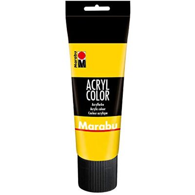Marabu 12010025019 – Peinture acrylique crémeuse à base d'eau, séchage rapide, résistante à la lumière, imperméable, à appliquer avec pinceau et éponge sur toile, papier et bois Jaune 225 ml Marabu 12010025019 – Peinture acrylique crémeuse à base d'eau, séchage rapide, résistante à la lumière, imperméable, à appliquer avec pinceau et éponge sur toile, papier et bois Jaune 225 ml