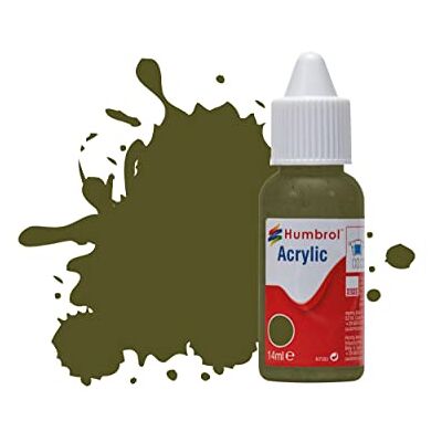 Humbrol Peinture acrylique pour modèle, DB0159 No 159, kaki terne, mat (14 ml), peinture acrylique pour modèles, plastique, métal, bois, verre, céramique et plus encore, peinture acrylique – Flacon de Humbrol Peinture acrylique pour modèle, DB0159 No 159, kaki terne, mat (14 ml), peinture acrylique pour modèles, plastique, métal, bois, verre, céramique et plus encore, peinture acrylique – Flacon de