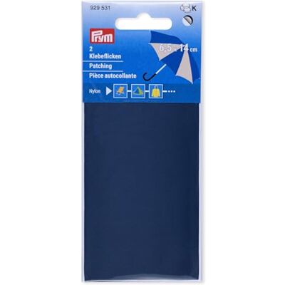 Prym 929531 Lot de 2 patchs adhésifs en nylon Bleu moyen 6,5 x 14 cm Prym 929531 Lot de 2 patchs adhésifs en nylon Bleu moyen 6,5 x 14 cm