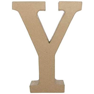 décopatch Réf AC418O Alphabet Papier Maché Lettre minuscule humoristique "Y" Amusant à décorer avec des papiers , de la colle et du vernis, 5 x 22 x 23 cm Marron décopatch Réf AC418O Alphabet Papier Maché Lettre minuscule humoristique "Y" Amusant à décorer avec des papiers , de la colle et du vernis, 5 x 22 x 23 cm Marron