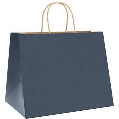vidaXL Sacs en Papier Bleu 250 pcs avec Manches 32x22x24 cm - Sacs en Papier vidaXL Sacs en Papier Bleu 250 pcs avec Manches 32x22x24 cm - Sacs en Papier