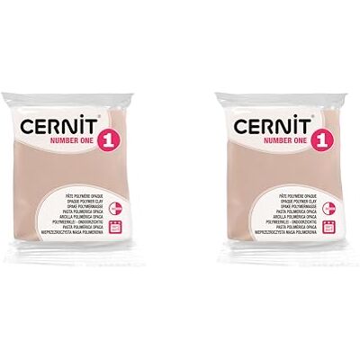 Cernit CE9056425AMZC Un lot de 2 Pains de Pâte Polymère NUMBER ONE Pâte à Modeler à Cuire Couleur Rose Beige 2 Blocs de 56 g Cernit CE9056425AMZC Un lot de 2 Pains de Pâte Polymère NUMBER ONE Pâte à Modeler à Cuire Couleur Rose Beige 2 Blocs de 56 g