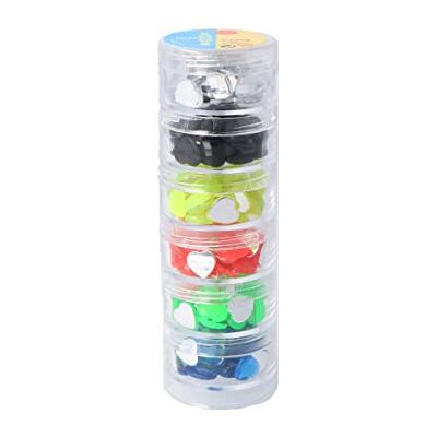 INNSPIRO Lot de pierres décoratives acryliques en forme de cœur colorées fluor 10 x 10 mm. 240 u.env INNSPIRO Lot de pierres décoratives acryliques en forme de cœur colorées fluor 10 x 10 mm. 240 u.env