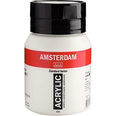 Amsterdam Standard Series Acrylic Jar 500 ml Titanium White 105 (17721052) Amsterdam Standard Series Acrylic Jar 500 ml Titanium White 105 (17721052)