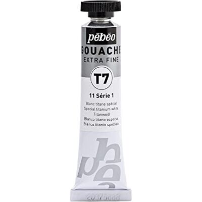 PEBEO Pébéo Peinture Gouache 1 Tube de 20 ml Blanc de Titane 120-011 PEBEO Pébéo Peinture Gouache 1 Tube de 20 ml Blanc de Titane 120-011