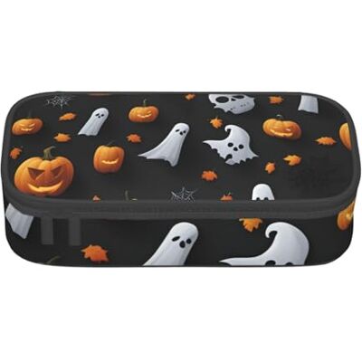 BGSHJVF Trousse à crayons haute capacité en tissu Oxford avec imprimé Halloween Plusieurs compartiments Design élégant BGSHJVF Trousse à crayons haute capacité en tissu Oxford avec imprimé Halloween Plusieurs compartiments Design élégant