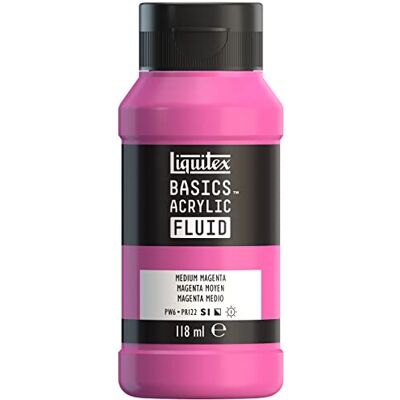 Liquitex - Basics Fluid - Magenta Moyen - 118ml - Peinture Liquitex - Basics Fluid - Magenta Moyen - 118ml - Peinture