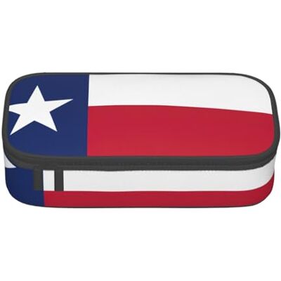 BGSHJVF Trousse à crayons haute capacité avec imprimé drapeau du Texas en tissu Oxford, pour crayons, stylos, plusieurs compartiments, design élégant BGSHJVF Trousse à crayons haute capacité avec imprimé drapeau du Texas en tissu Oxford, pour crayons, stylos, plusieurs compartiments, design élégant