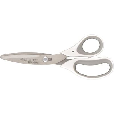 Westcott Power Pivot Ciseaux à poignée souple en titane pour travaux manuels et tissus Blanc 21,6 cm Westcott Power Pivot Ciseaux à poignée souple en titane pour travaux manuels et tissus Blanc 21,6 cm