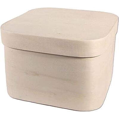INNSPIRO Boîte en bois de tôle de velours carrée, 10 x 10 x 6 cm. INNSPIRO Boîte en bois de tôle de velours carrée, 10 x 10 x 6 cm.