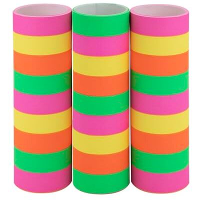 Idena 30559 Lot de 3 rouleaux de serpentins néon avec 9 démolitions chacun, en papier certifié FSC, pour décoration de fête ou d'anniversaire Idena 30559 Lot de 3 rouleaux de serpentins néon avec 9 démolitions chacun, en papier certifié FSC, pour décoration de fête ou d'anniversaire