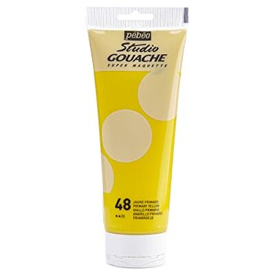 PEBEO Pébéo – Peinture Gouache 220ml – Tube de Peinture Gouache Qualité Fine – Idéal Travaux Étude – 1 Tube de 220 ml Jaune Primaire PEBEO Pébéo – Peinture Gouache 220ml – Tube de Peinture Gouache Qualité Fine – Idéal Travaux Étude – 1 Tube de 220 ml Jaune Primaire