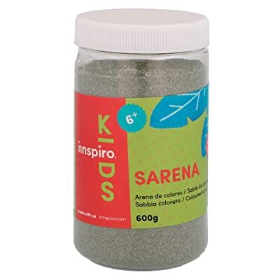 INNSPIRO Sable de couleur gris clair 600 g, pour décoration et travaux manuels INNSPIRO Sable de couleur gris clair 600 g, pour décoration et travaux manuels