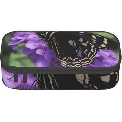 BGSHJVF Trousse à crayons haute capacité en tissu Oxford avec imprimé de fleurs et de papillons, pour crayons, stylos, plusieurs compartiments, design élégant BGSHJVF Trousse à crayons haute capacité en tissu Oxford avec imprimé de fleurs et de papillons, pour crayons, stylos, plusieurs compartiments, design élégant