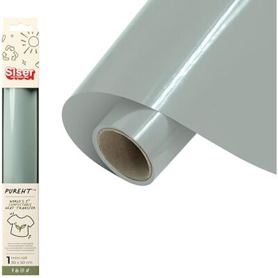 SISER Pure HT Vinyle thermotransférable compostable Stone Grey 50 x 30 cm Thermovinyle compatible avec traceur de coupe SISER Pure HT Vinyle thermotransférable compostable Stone Grey 50 x 30 cm Thermovinyle compatible avec traceur de coupe
