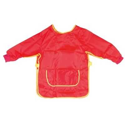 Idena 611186 Tablier de bricolage pour enfants de 7 à 8 ans avec manches longues et fermeture velcro, de couleur rouge, idéal pour la peinture, le bricolage, la cuisine et la boue. Idena 611186 Tablier de bricolage pour enfants de 7 à 8 ans avec manches longues et fermeture velcro, de couleur rouge, idéal pour la peinture, le bricolage, la cuisine et la boue.