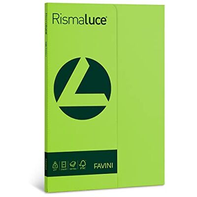 Favini A69M144 Rismaluce couleur vert PISTACCLE Lot de 100 feuilles de papier de 90 g format A4 (21 x 29,7 cm) Made in Italy Favini A69M144 Rismaluce couleur vert PISTACCLE Lot de 100 feuilles de papier de 90 g format A4 (21 x 29,7 cm) Made in Italy