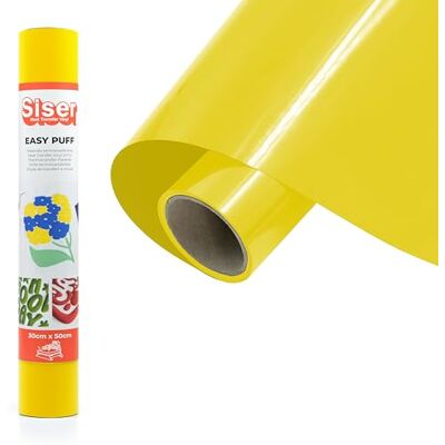 SISER Easy Puff Vinyle thermotransférable jaune 50 x 30 cm Thermovinyle effet 3D Compatible avec traceur de coupe SISER Easy Puff Vinyle thermotransférable jaune 50 x 30 cm Thermovinyle effet 3D Compatible avec traceur de coupe