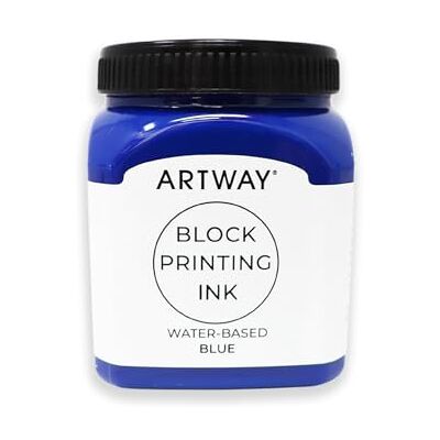 Artway Encre d'impression en Bloc de Première Qualité 250ml Bleu Idéal pour l'impression en Relief, en Bloc et en Lino Artway Encre d'impression en Bloc de Première Qualité 250ml Bleu Idéal pour l'impression en Relief, en Bloc et en Lino