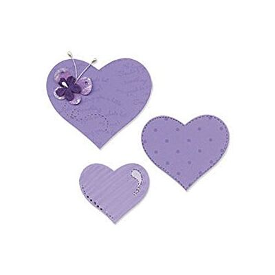 Sizzix 18656334 Big Shot 3 Coeurs Bigz Matrice de Découpe pour Machine Plastique Multicolore 14 x 2 x 17,5 cm Sizzix 18656334 Big Shot 3 Coeurs Bigz Matrice de Découpe pour Machine Plastique Multicolore 14 x 2 x 17,5 cm