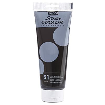 PEBEO Pébéo – Peinture Gouache 220ml – Tube de Peinture Gouache Qualité Fine – Idéal Travaux Étude – 1 Tube de 220 ml Noir Trichrome PEBEO Pébéo – Peinture Gouache 220ml – Tube de Peinture Gouache Qualité Fine – Idéal Travaux Étude – 1 Tube de 220 ml Noir Trichrome
